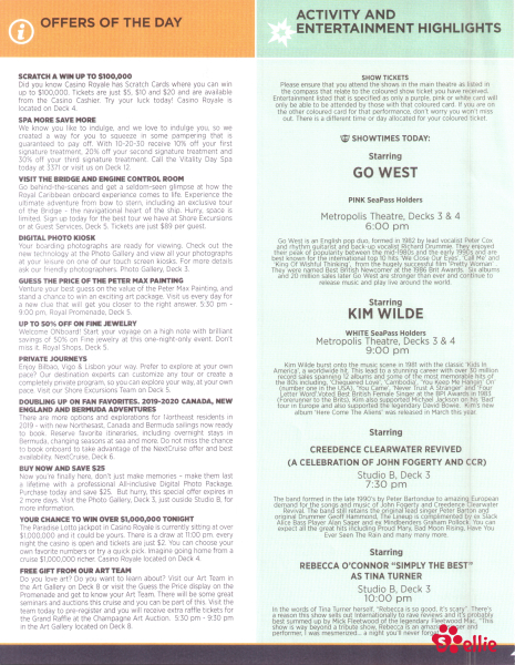 Cruise Compass Day 1 Page 2