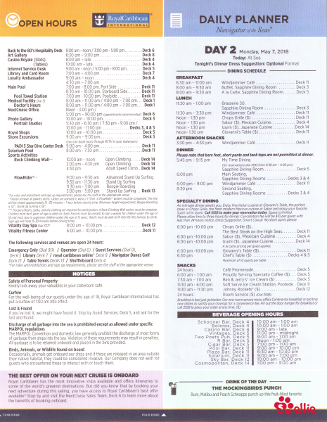Cruise Compass Day 2 Page 3