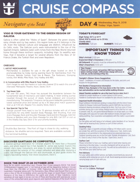 Cruise Compass Day 4 Page 1
