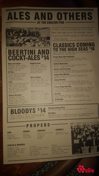 Pub Menu