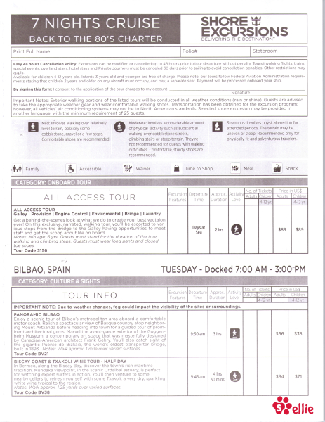 Shore Excursions Page 1